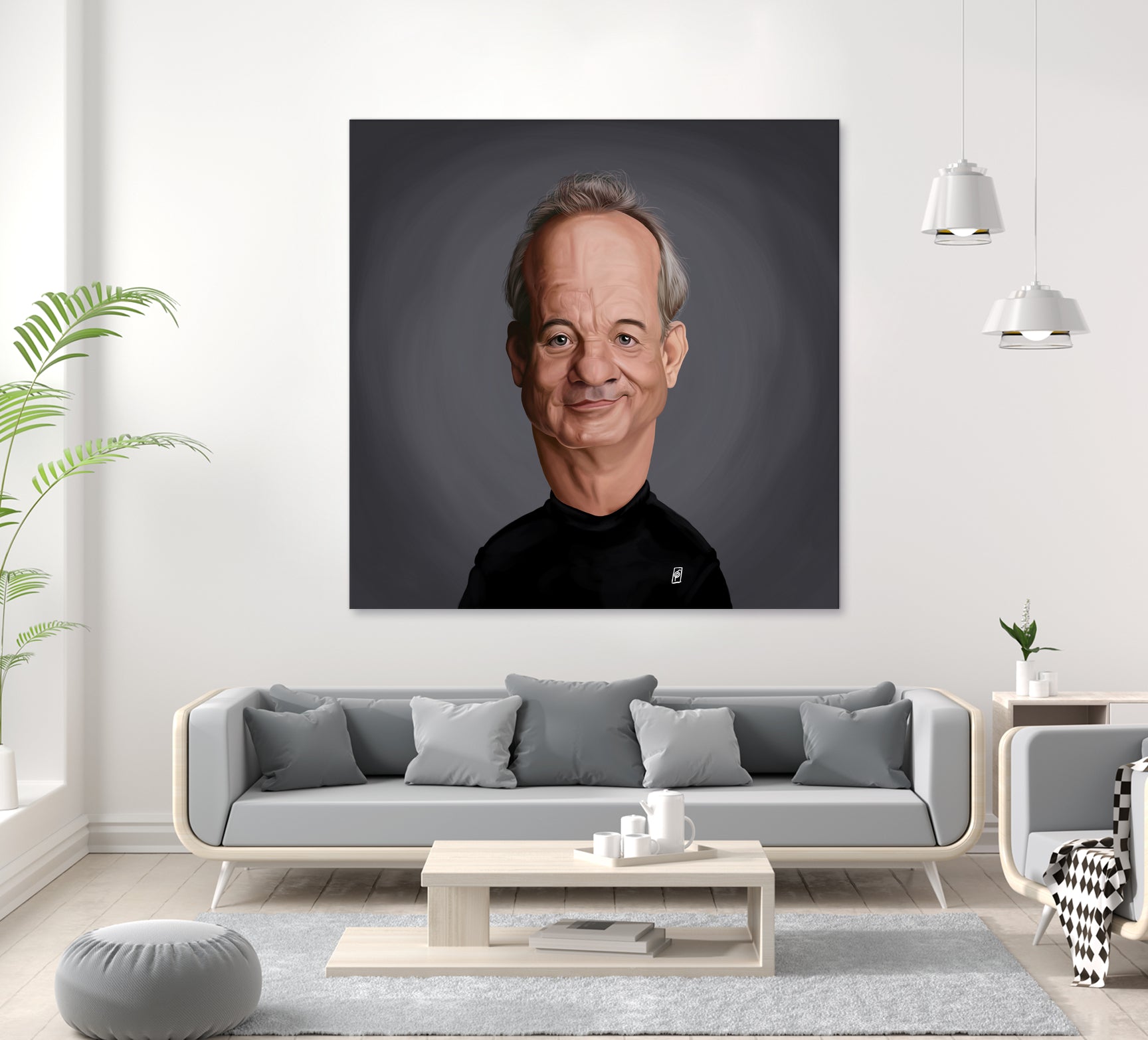 Bill Murray by Rob Snow on GIANT ART - black digital painting