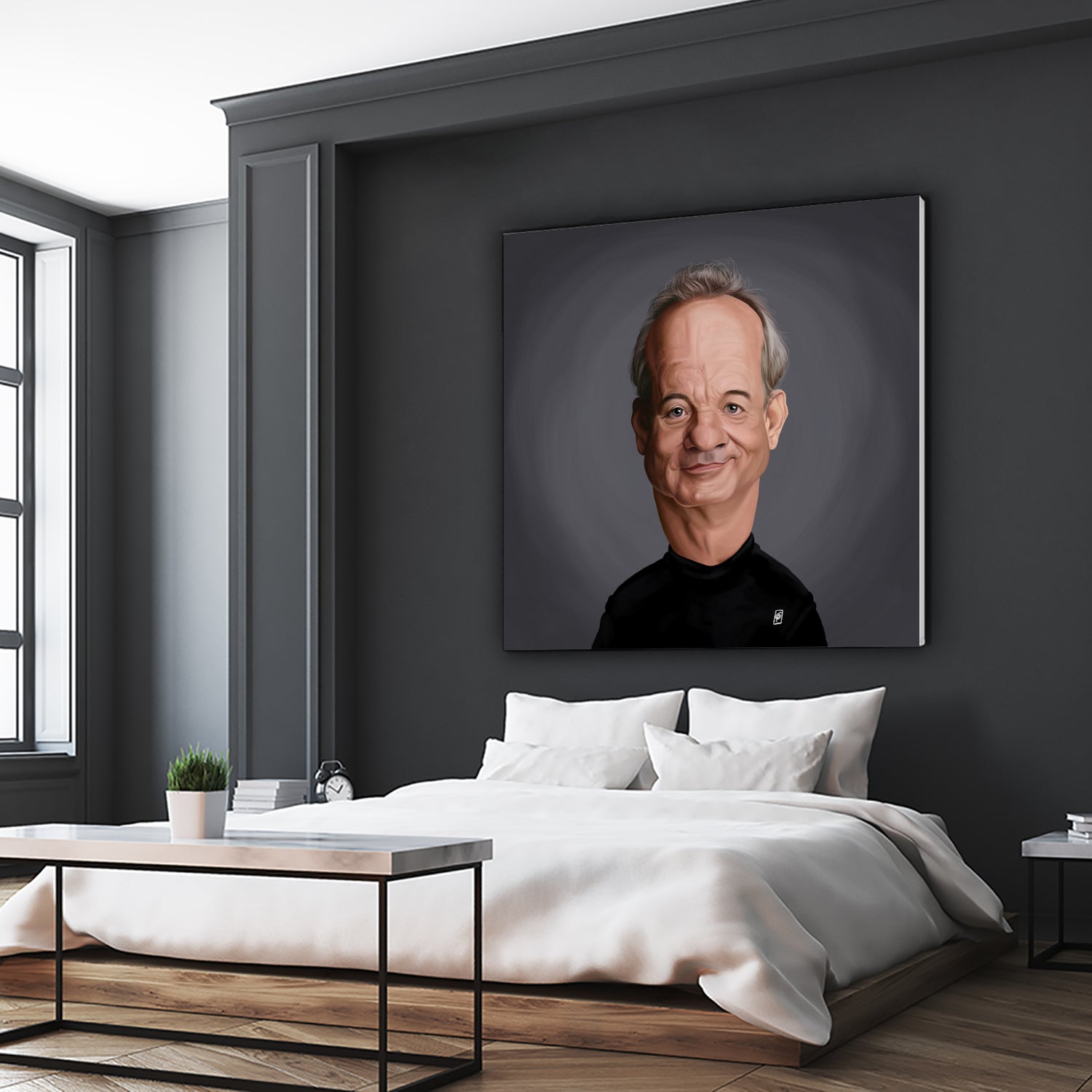 Bill Murray by Rob Snow on GIANT ART - black digital painting