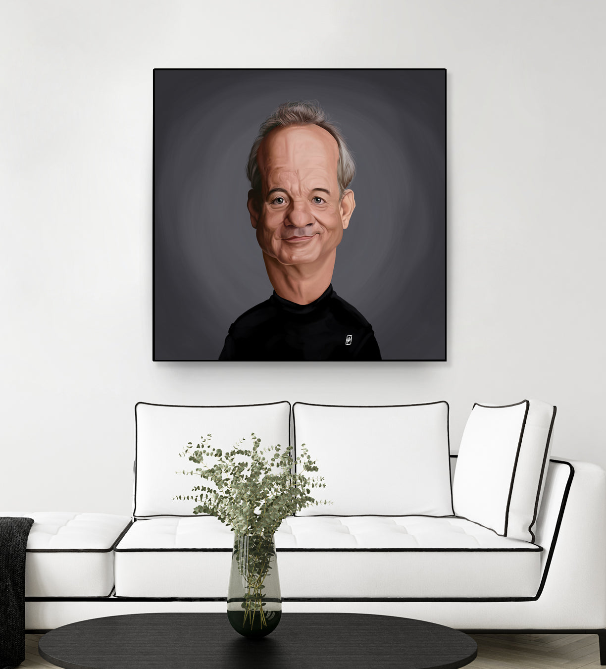 Bill Murray by Rob Snow on GIANT ART - black digital painting