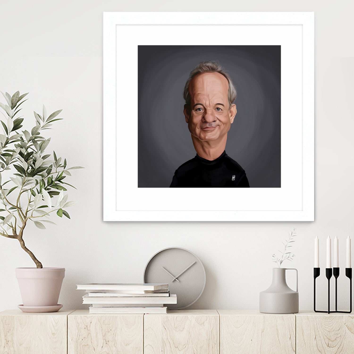 Bill Murray by Rob Snow on GIANT ART - black digital painting