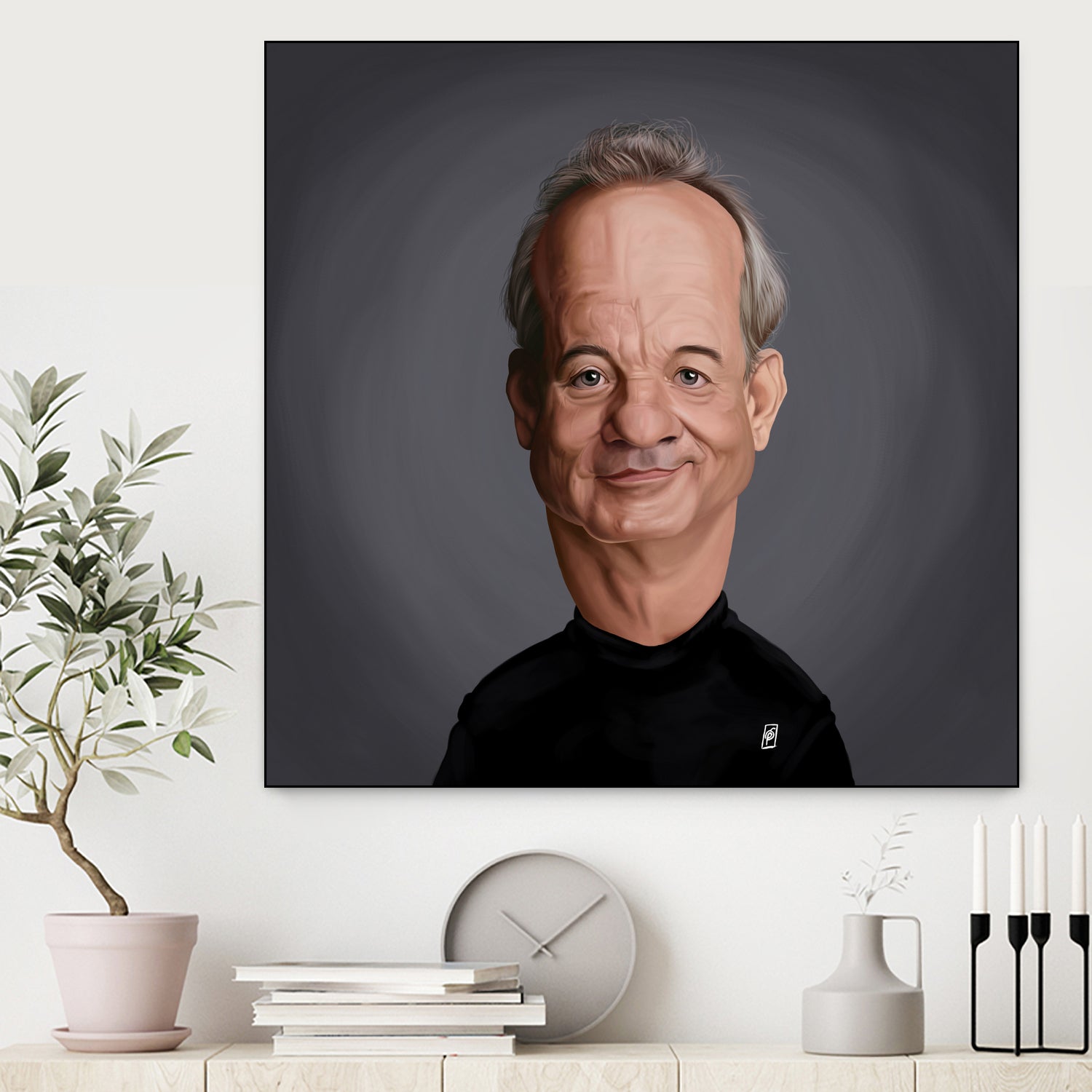 Bill Murray by Rob Snow on GIANT ART - black digital painting