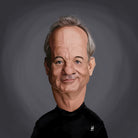 Bill Murray by Rob Snow on GIANT ART - black digital painting