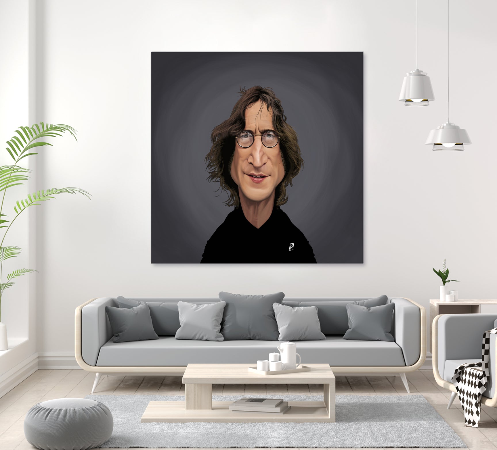 John Lennon by Rob Snow on GIANT ART - black digital painting