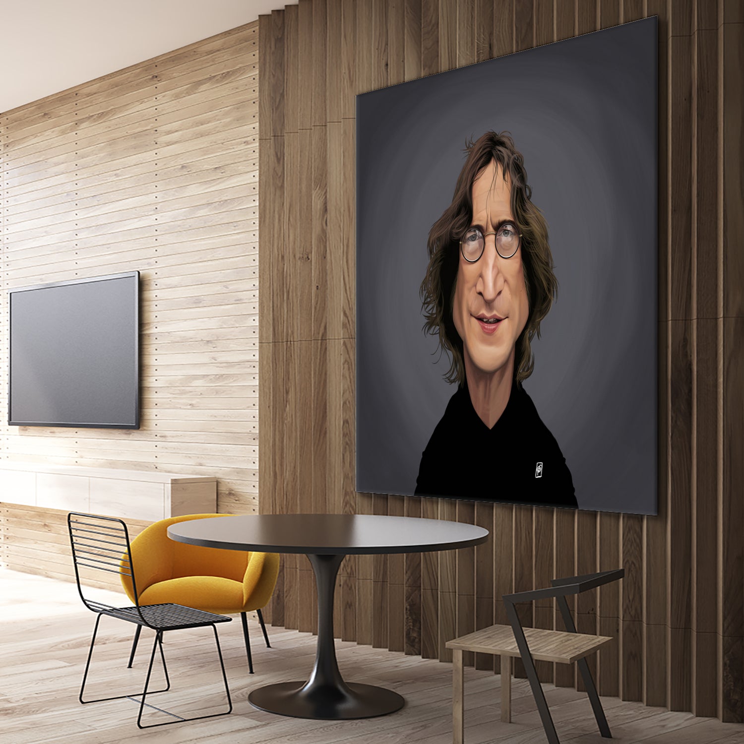 John Lennon by Rob Snow on GIANT ART - black digital painting