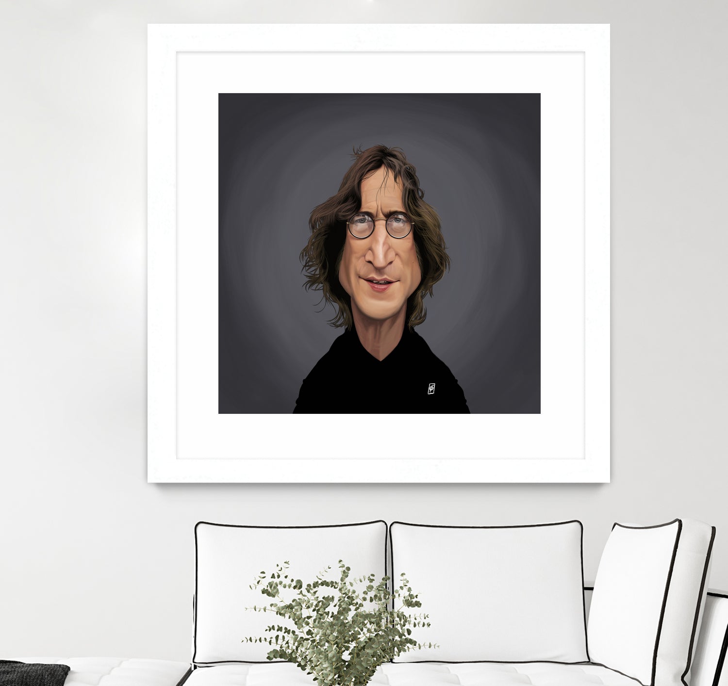 John Lennon by Rob Snow on GIANT ART - black digital painting