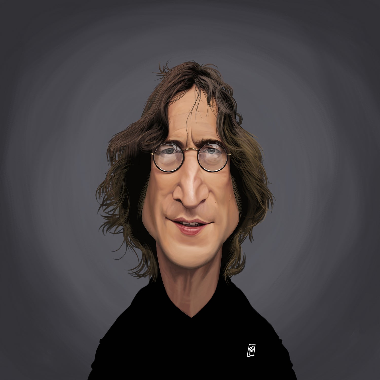 John Lennon by Rob Snow on GIANT ART - black digital painting