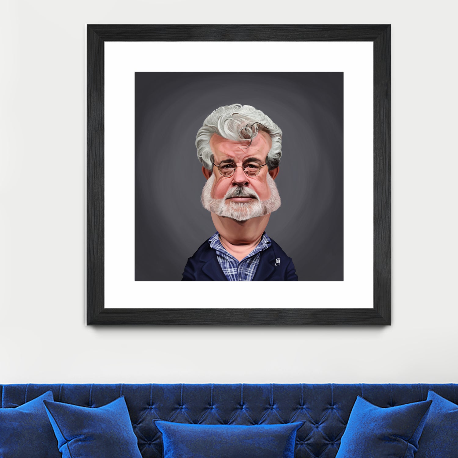 George Lucas by Rob Snow on GIANT ART - blue digital painting