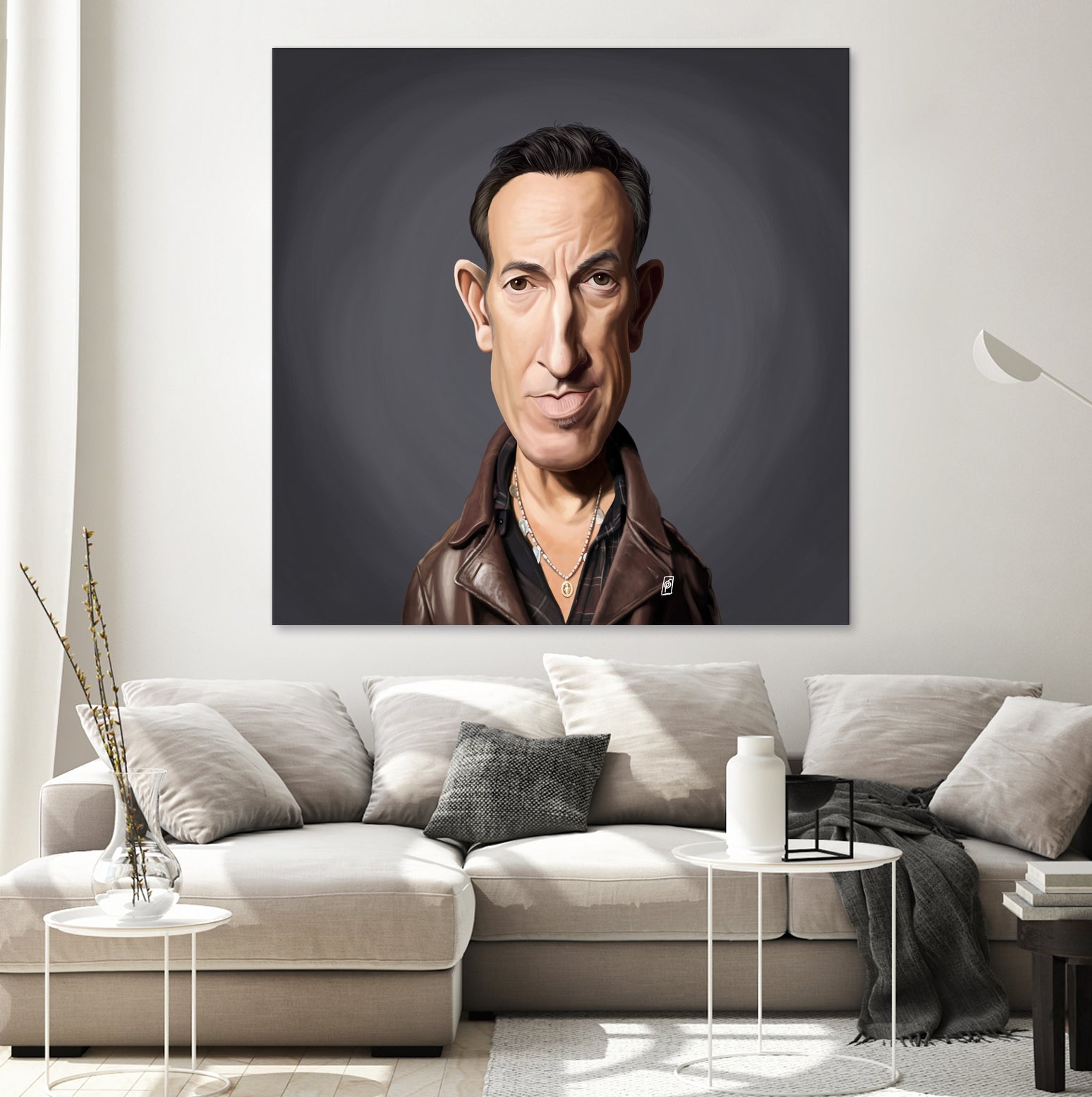 Bruce Springsteen by Rob Snow on GIANT ART - brown digital painting