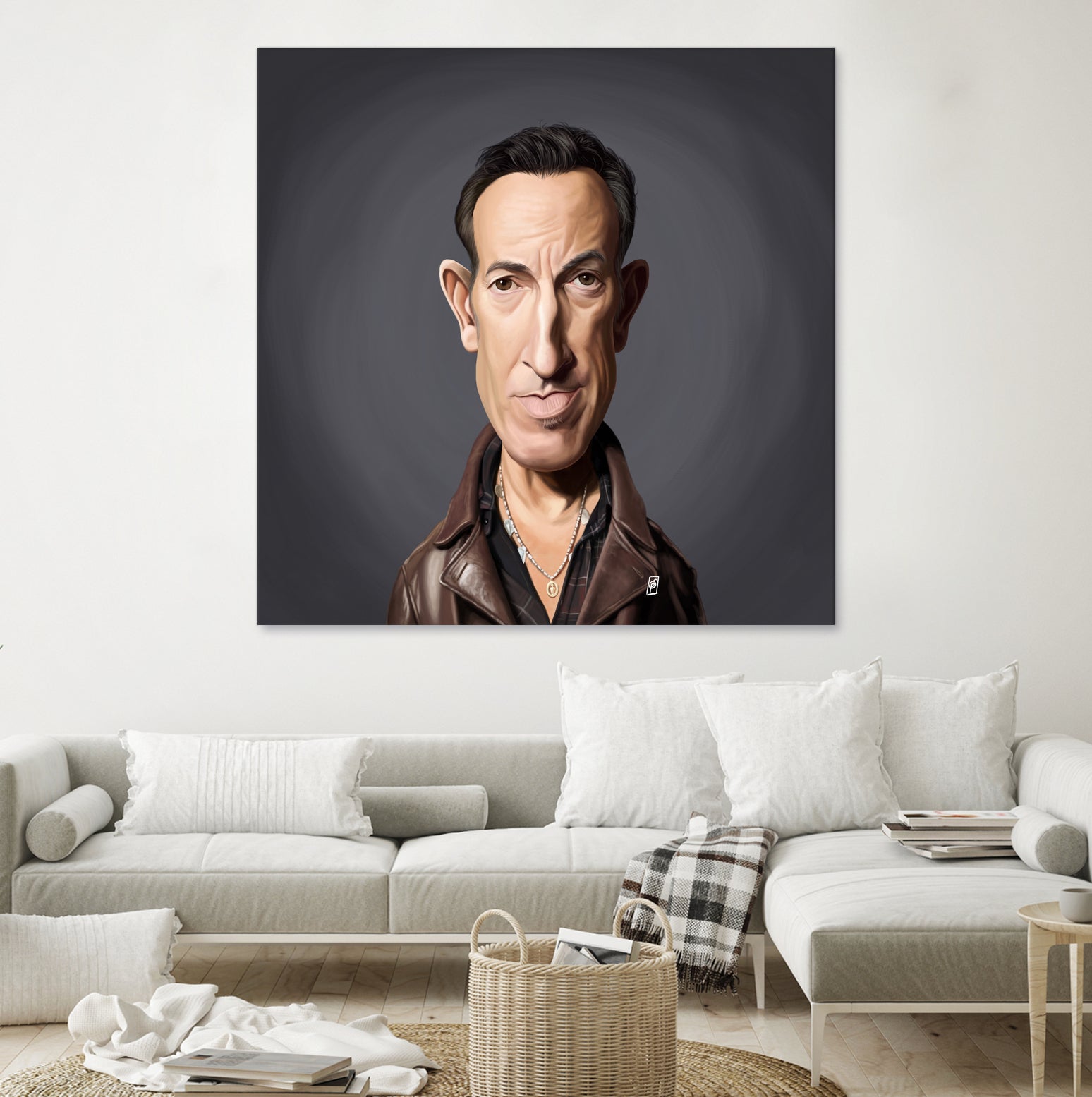 Bruce Springsteen by Rob Snow on GIANT ART - brown digital painting