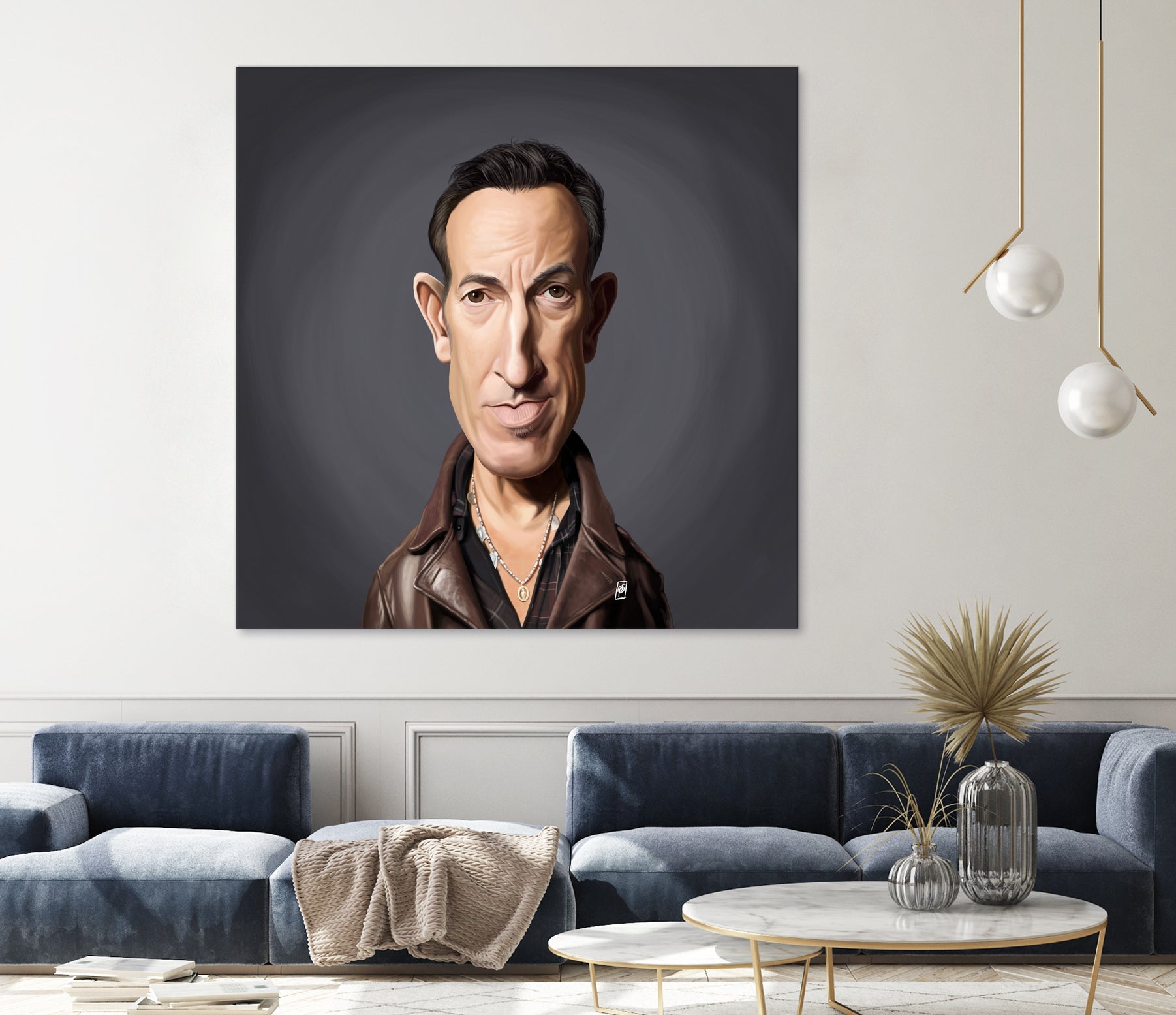 Bruce Springsteen by Rob Snow on GIANT ART - brown digital painting