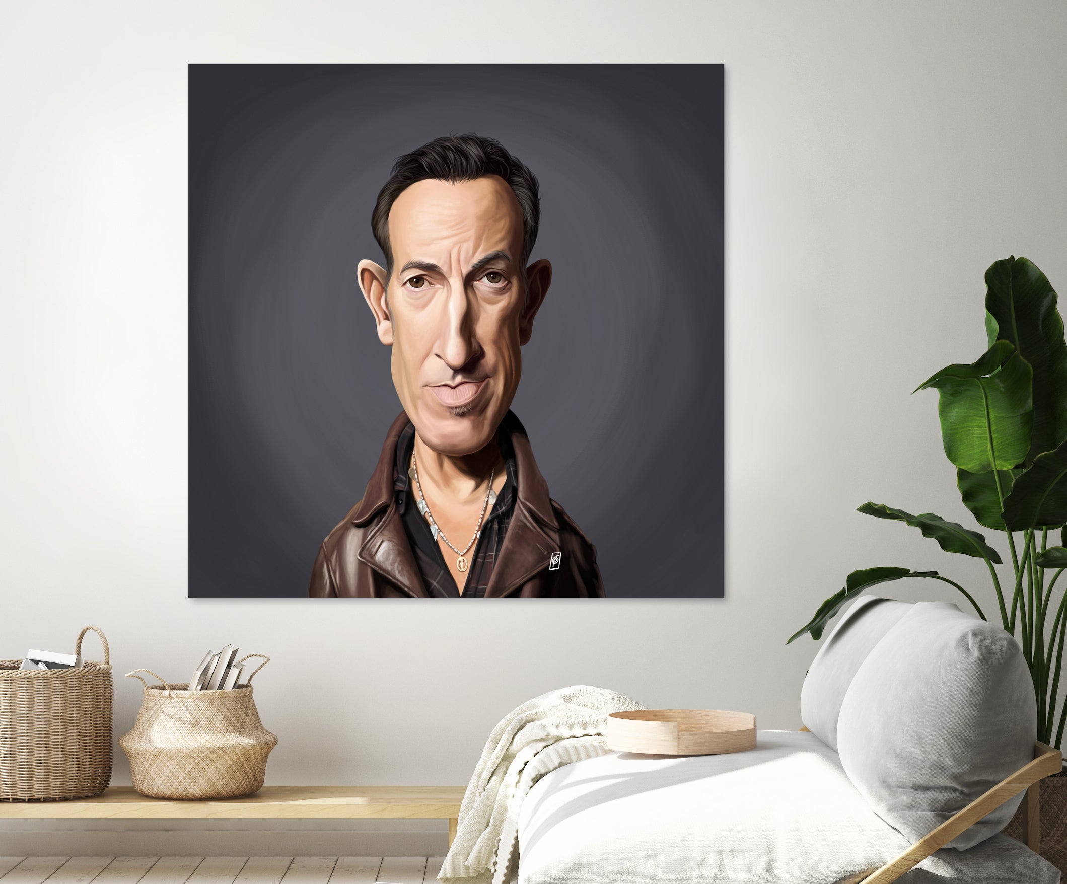 Bruce Springsteen by Rob Snow on GIANT ART - brown digital painting