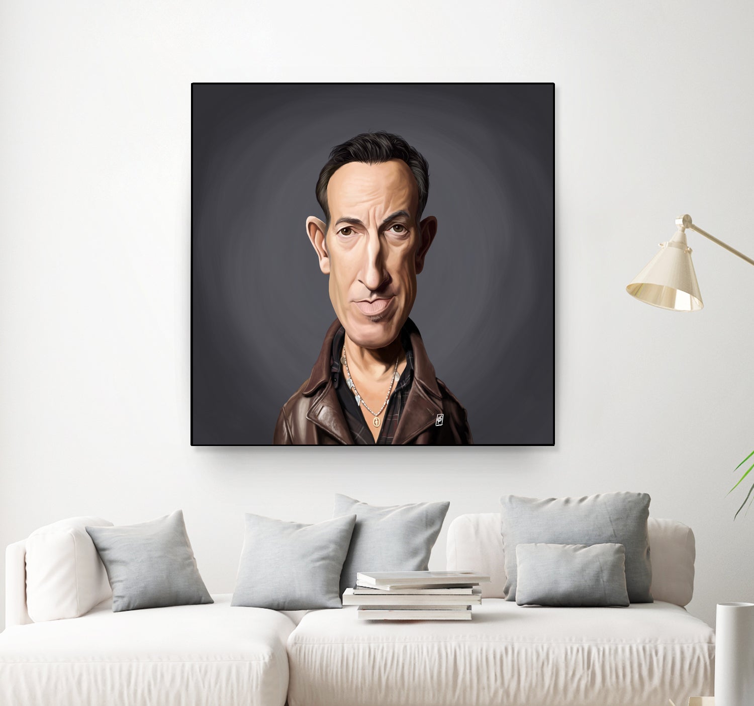 Bruce Springsteen by Rob Snow on GIANT ART - brown digital painting