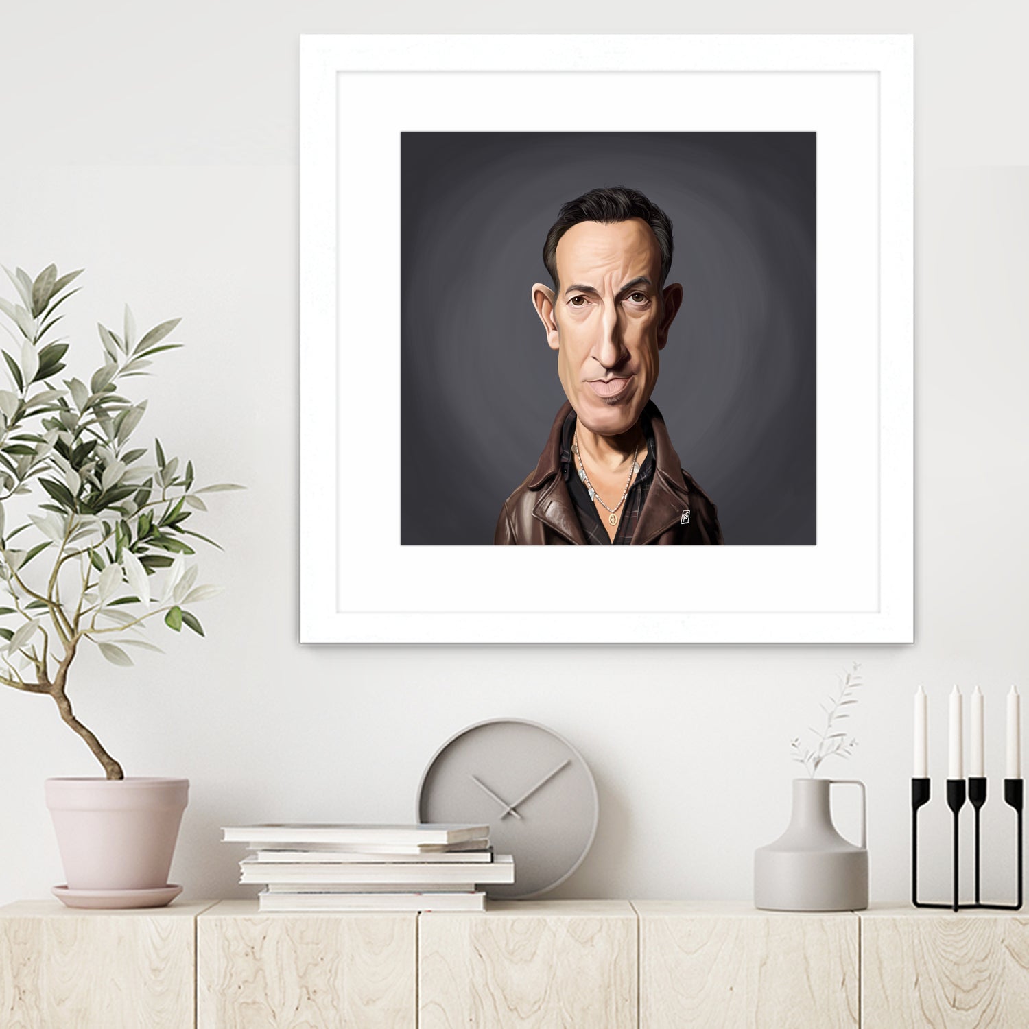 Bruce Springsteen by Rob Snow on GIANT ART - brown digital painting