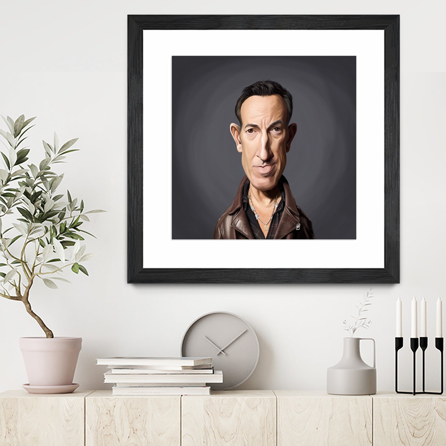 Bruce Springsteen by Rob Snow on GIANT ART - brown digital painting