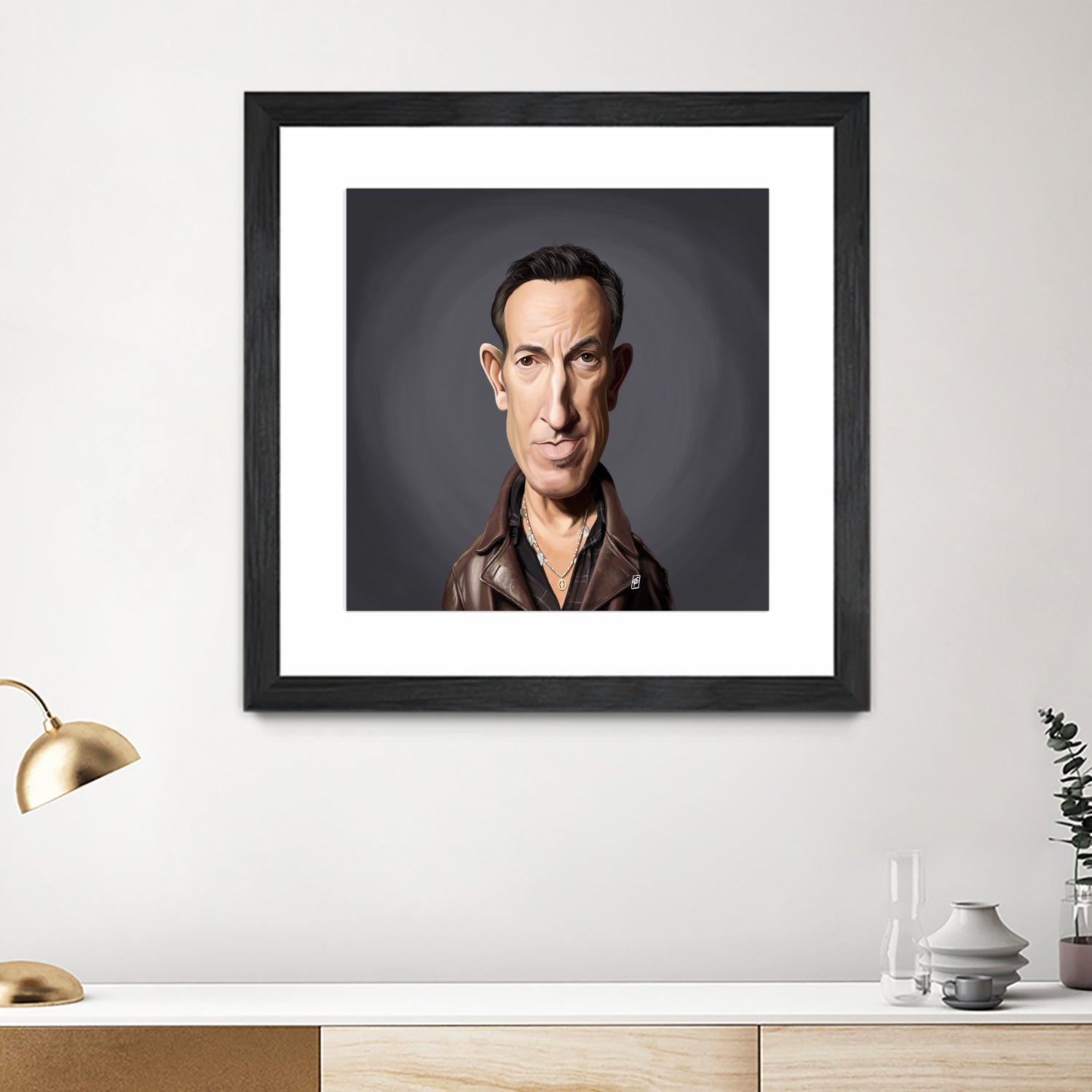 Bruce Springsteen by Rob Snow on GIANT ART - brown digital painting