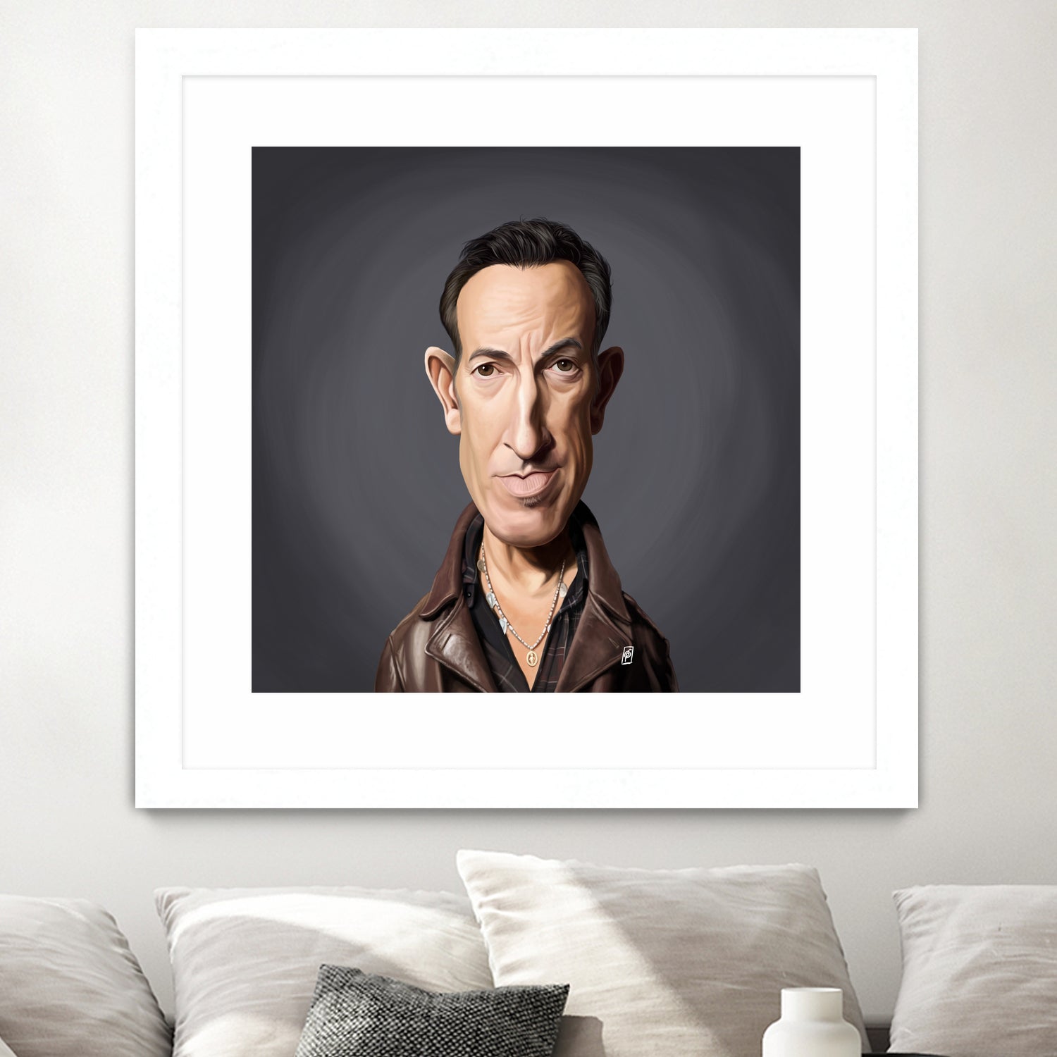 Bruce Springsteen by Rob Snow on GIANT ART - brown digital painting