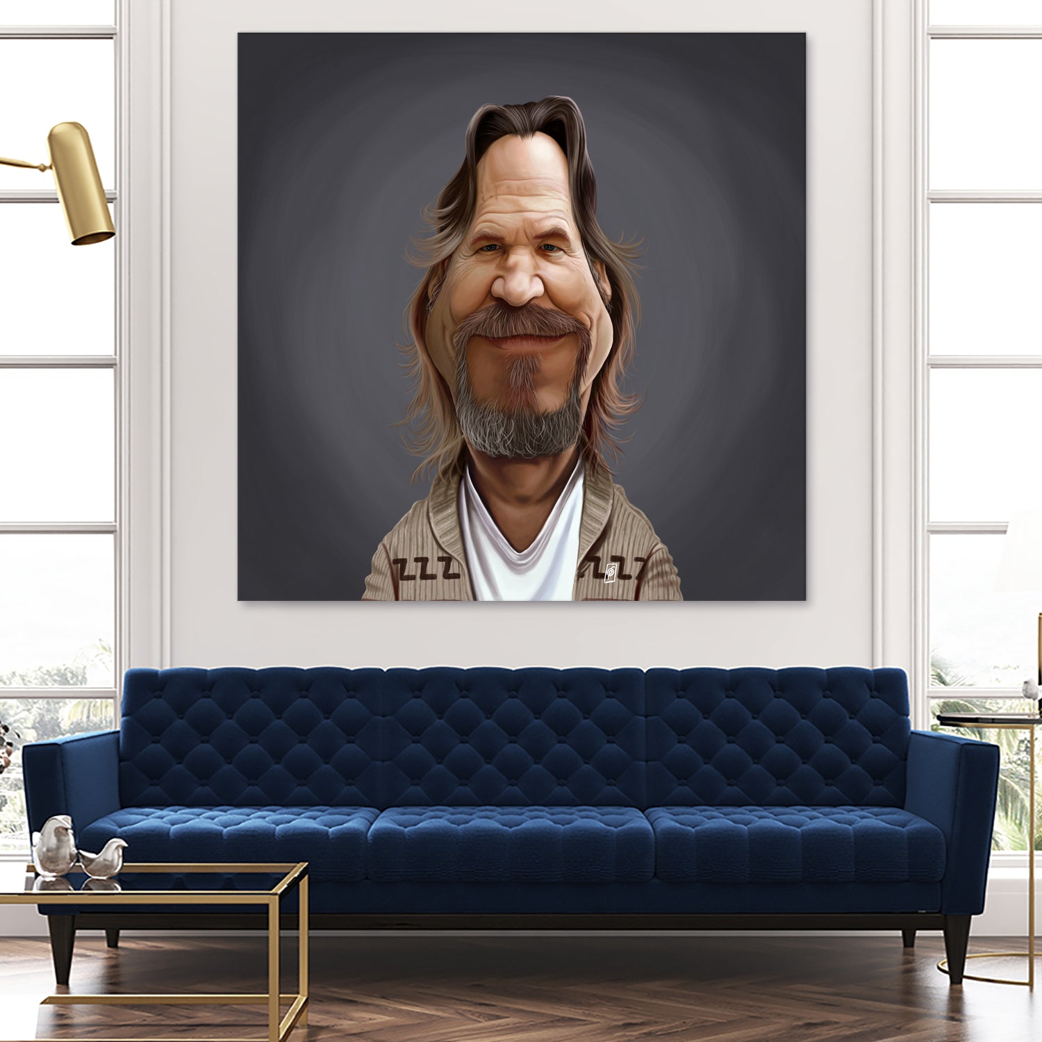 Jeff Bridges by Rob Snow on GIANT ART - brown digital painting