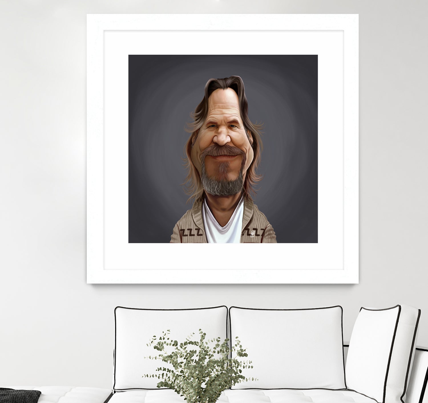 Jeff Bridges by Rob Snow on GIANT ART - brown digital painting