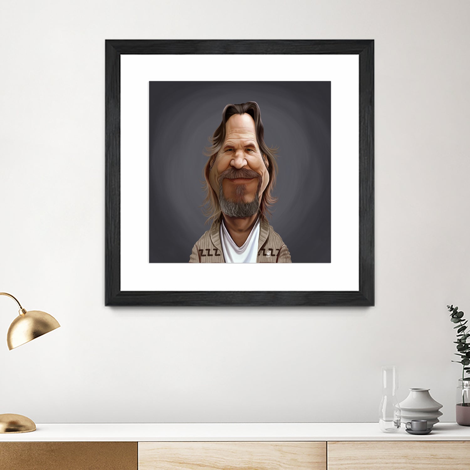 Jeff Bridges by Rob Snow on GIANT ART - brown digital painting