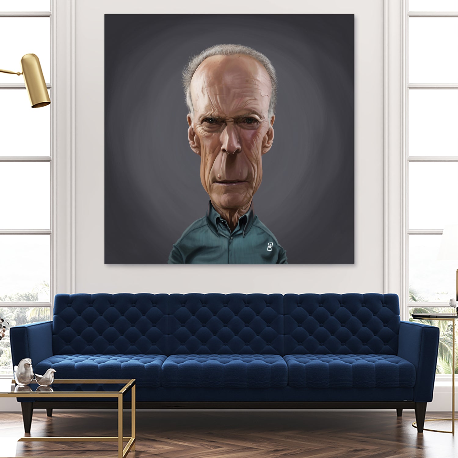 Clint Eastwood by Rob Snow on GIANT ART - brown digital painting