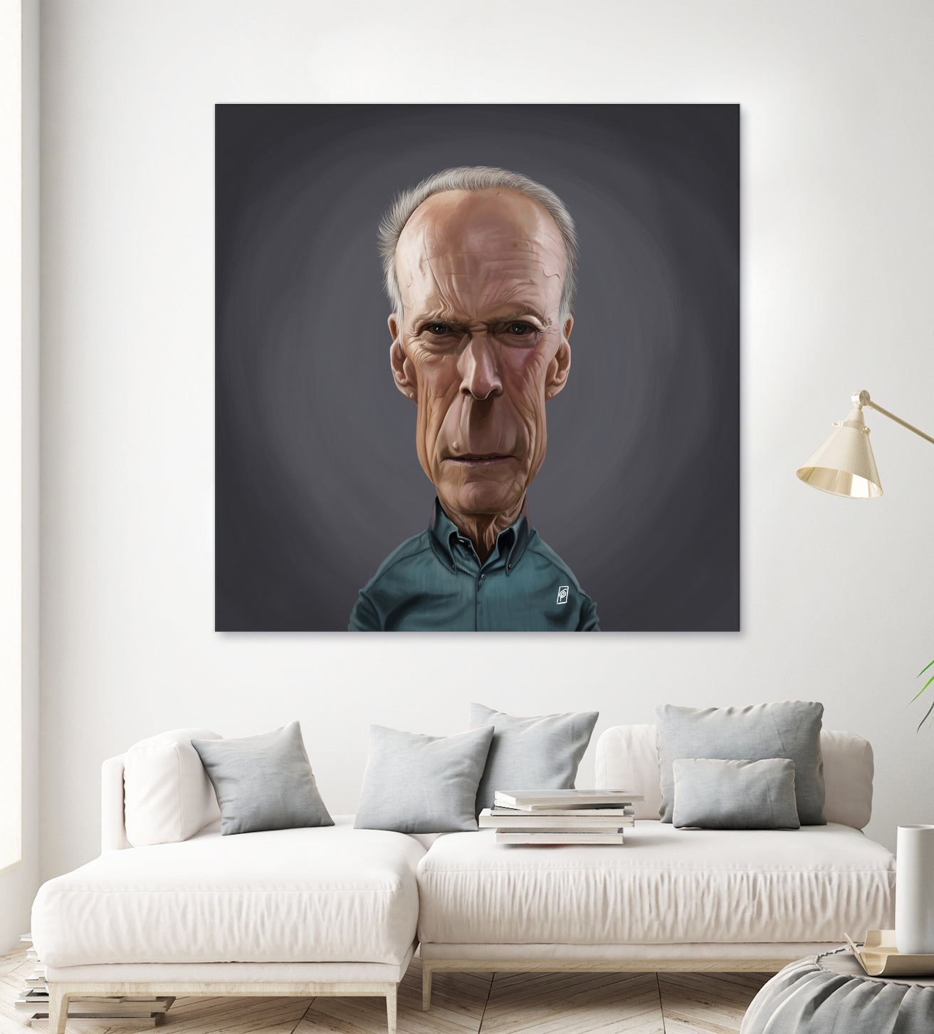 Clint Eastwood by Rob Snow on GIANT ART - brown digital painting