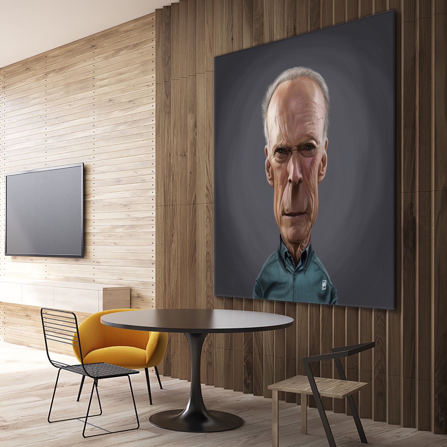 Clint Eastwood by Rob Snow on GIANT ART - brown digital painting