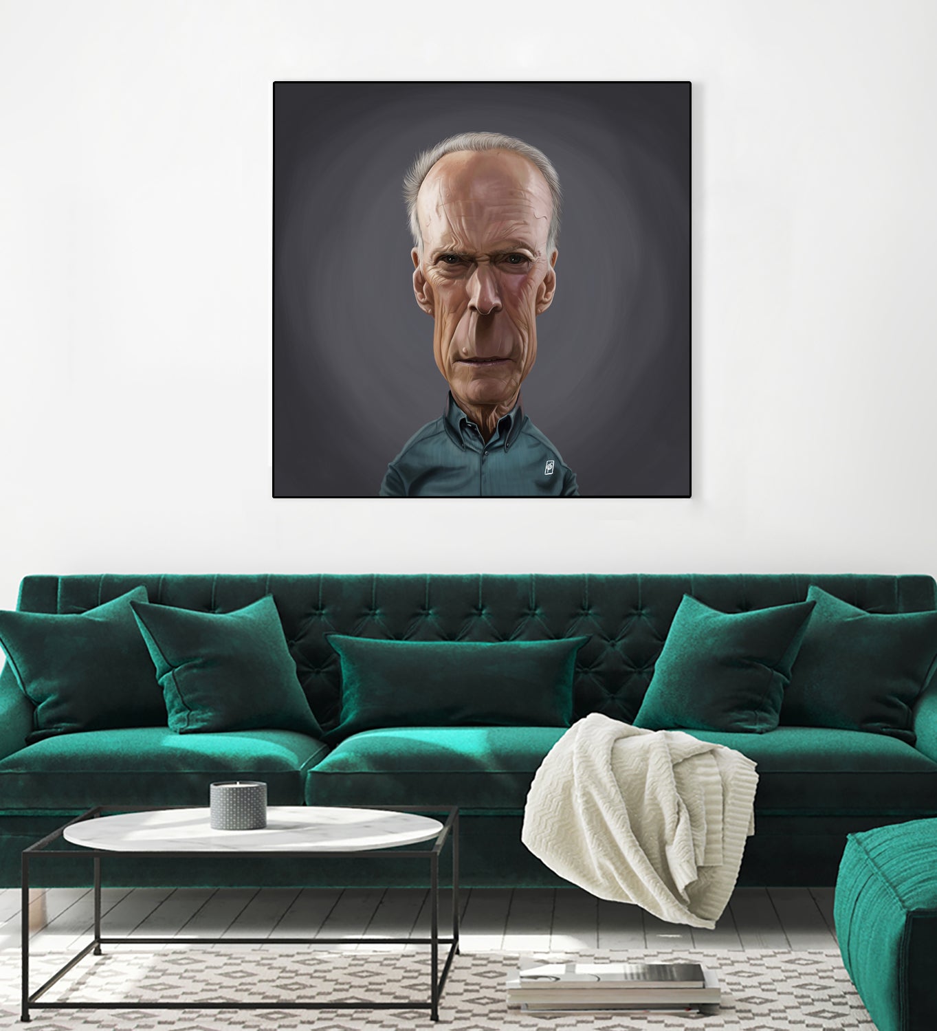 Clint Eastwood by Rob Snow on GIANT ART - brown digital painting