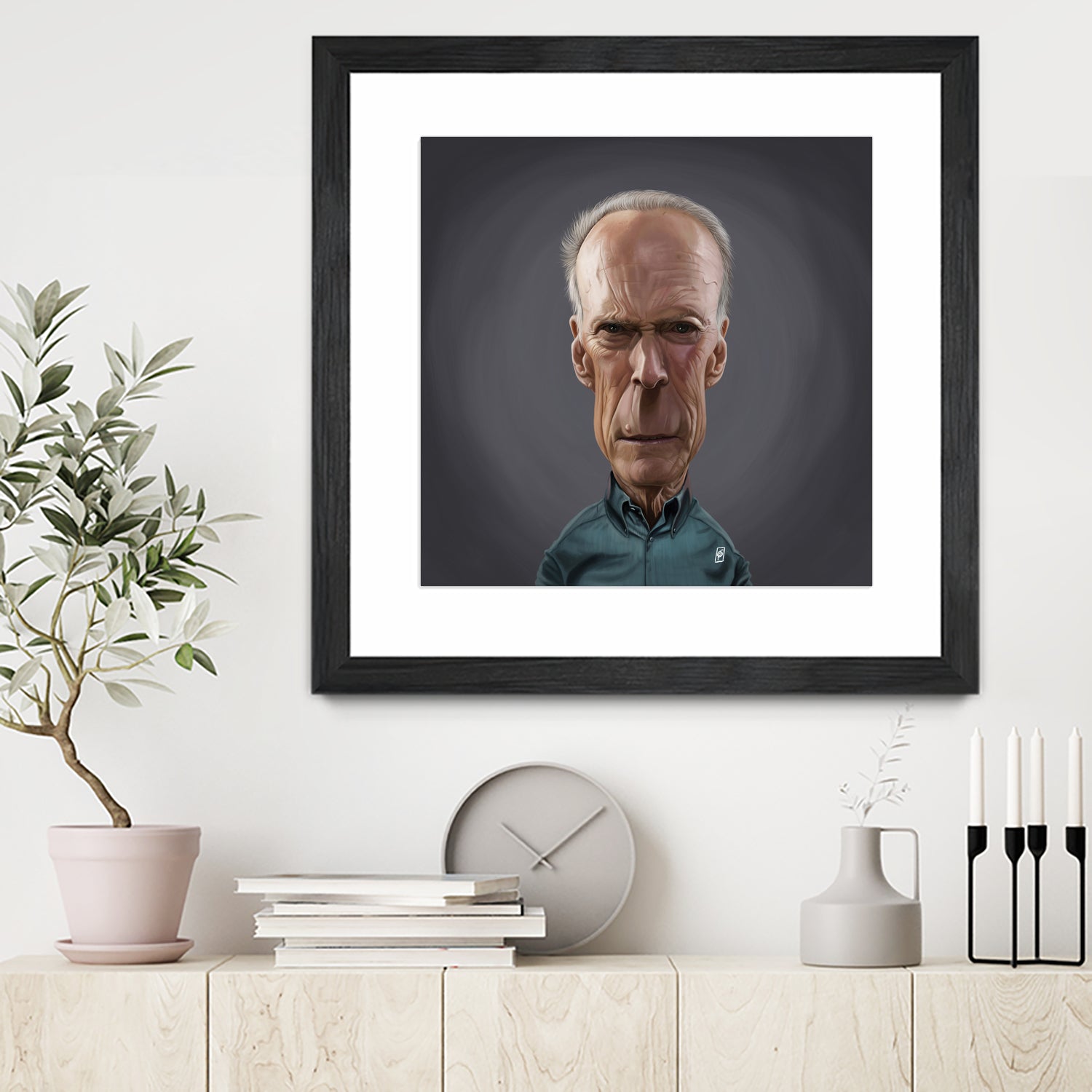 Clint Eastwood by Rob Snow on GIANT ART - brown digital painting