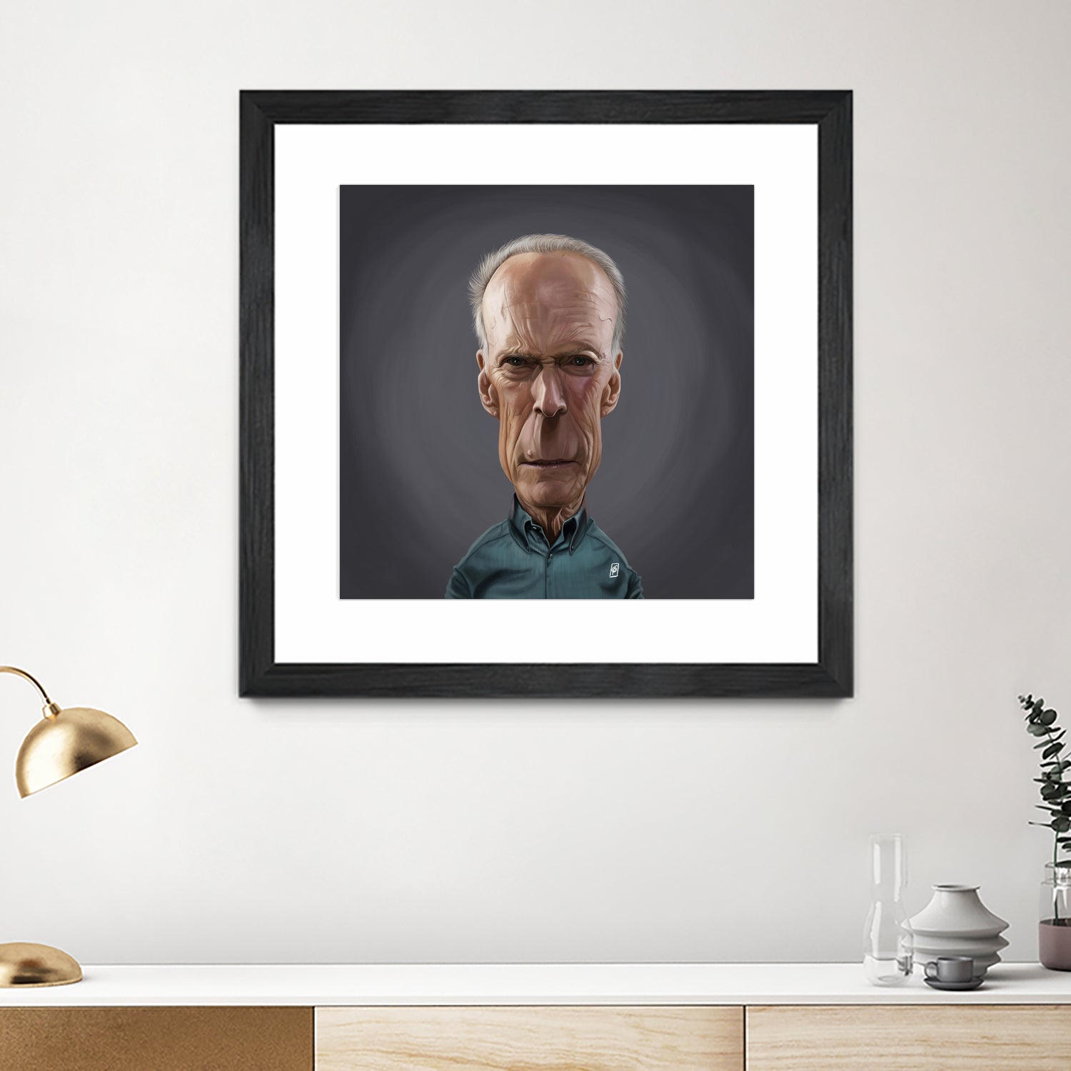 Clint Eastwood by Rob Snow on GIANT ART - brown digital painting