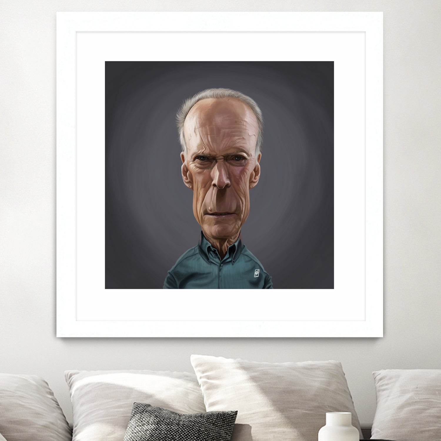 Clint Eastwood by Rob Snow on GIANT ART - brown digital painting