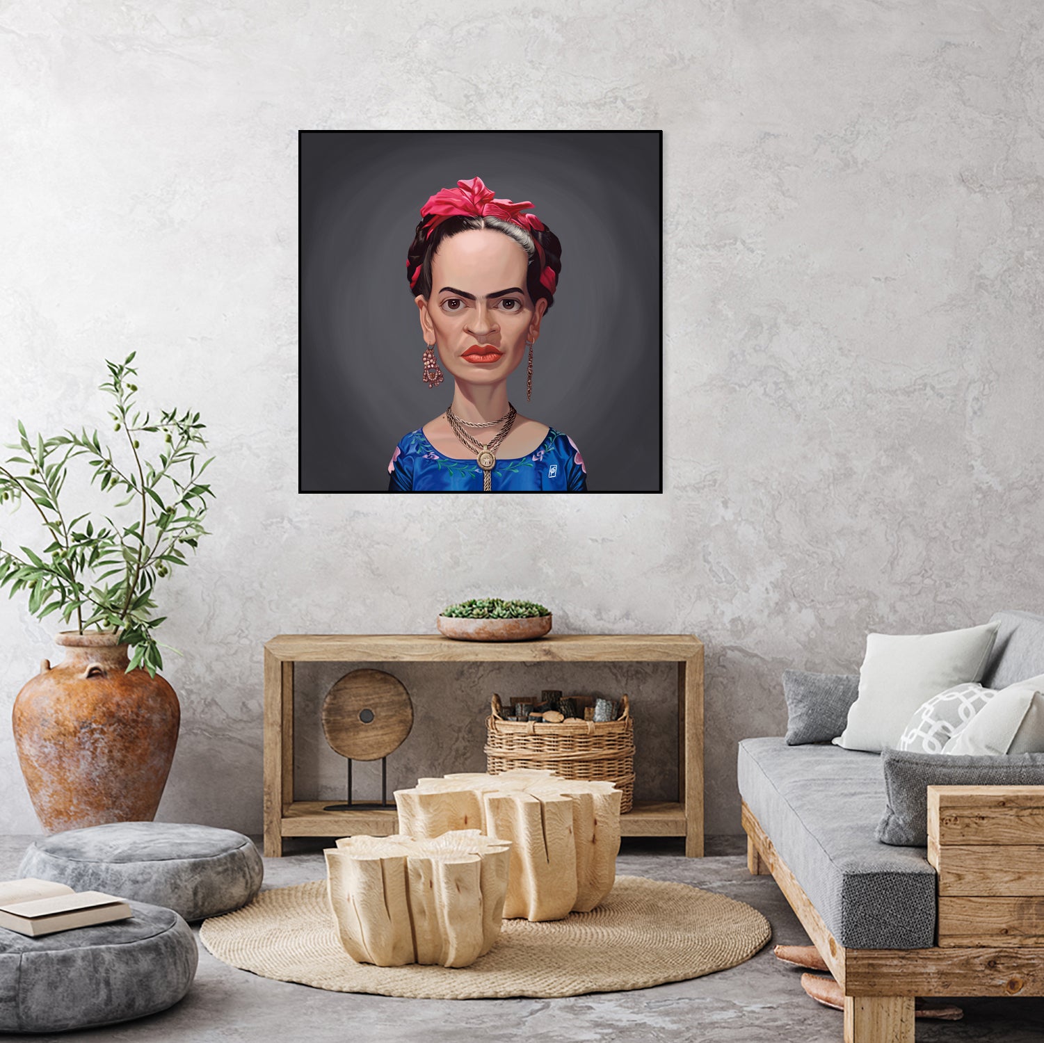 Frida Kahlo by Rob Snow on GIANT ART - blue digital painting