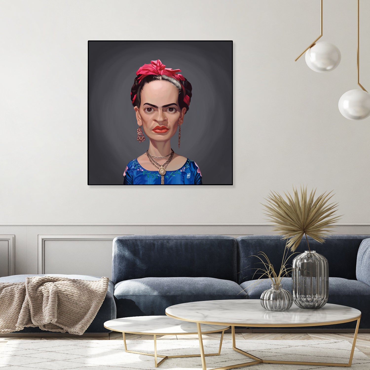 Frida Kahlo by Rob Snow on GIANT ART - blue digital painting