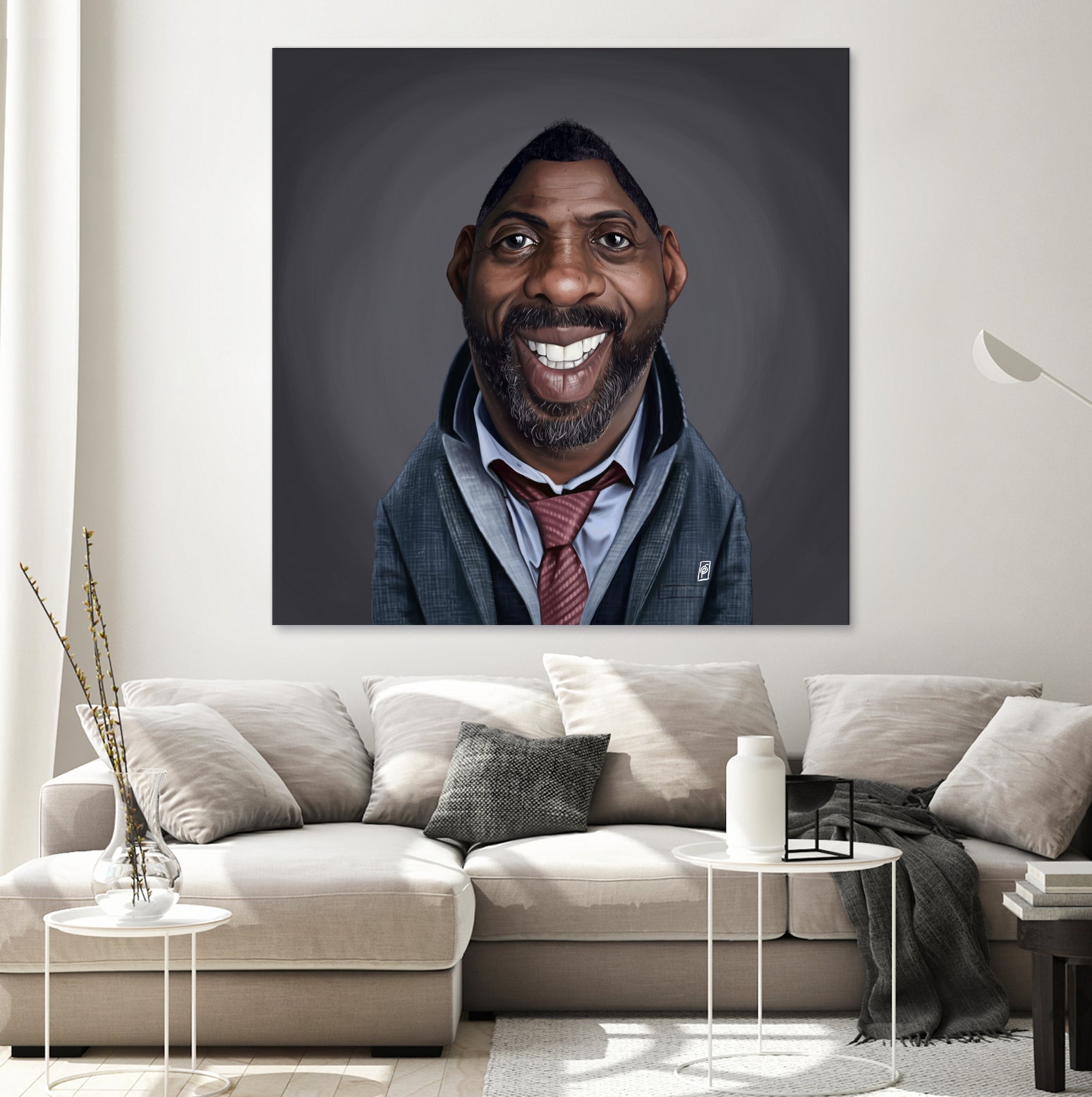 Idris Elba by Rob Snow on GIANT ART - black digital painting