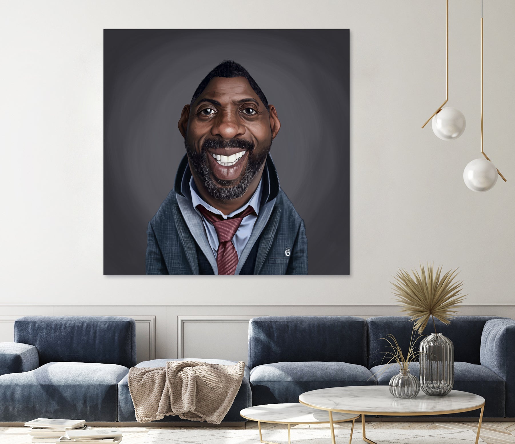 Idris Elba by Rob Snow on GIANT ART - black digital painting