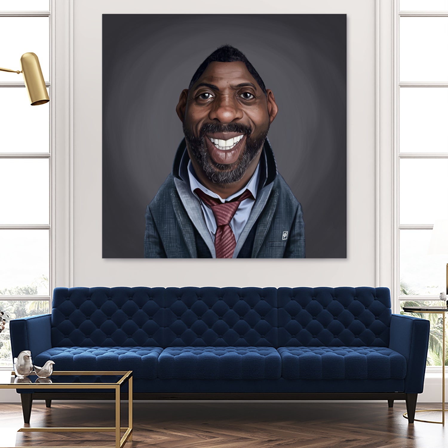 Idris Elba by Rob Snow on GIANT ART - black digital painting