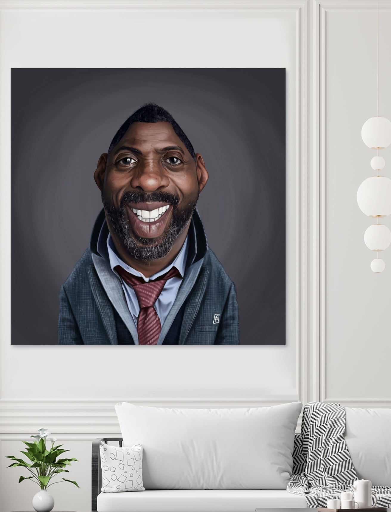 Idris Elba by Rob Snow on GIANT ART - black digital painting