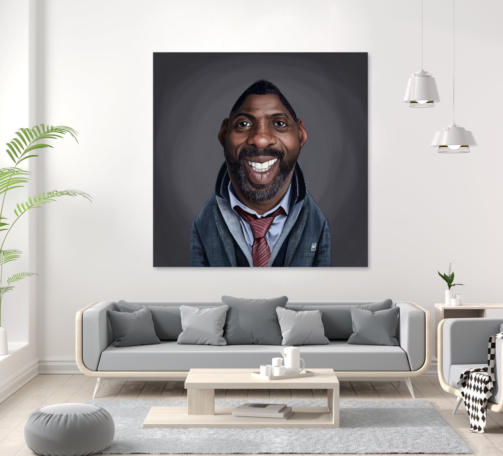 Idris Elba by Rob Snow on GIANT ART - black digital painting