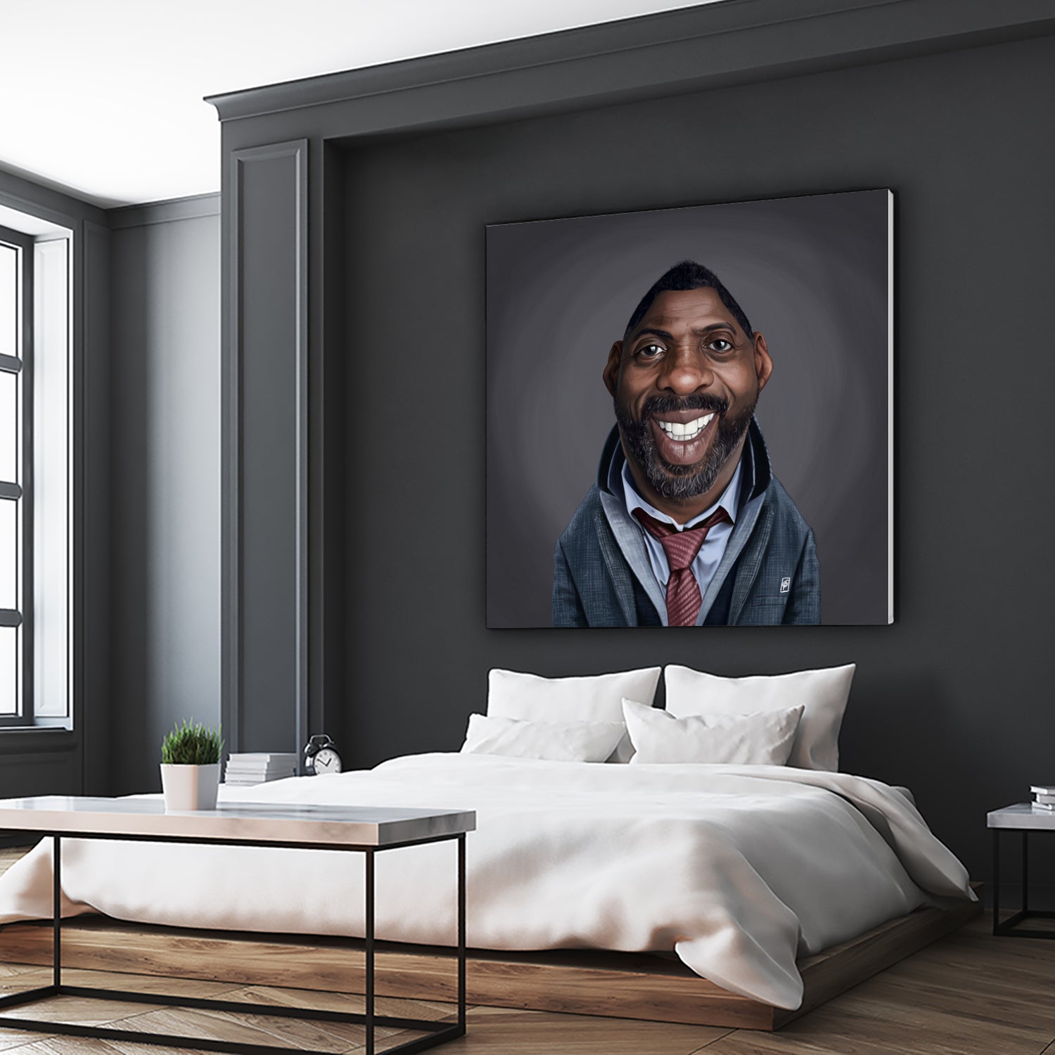 Idris Elba by Rob Snow on GIANT ART - black digital painting