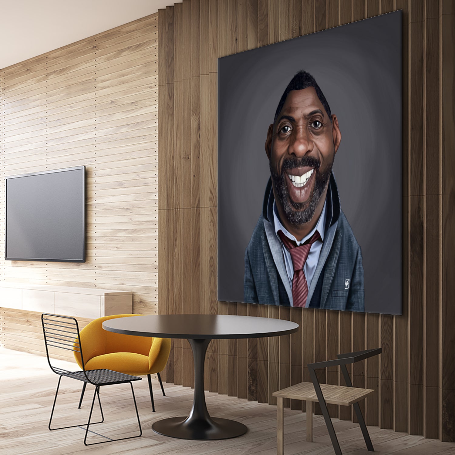 Idris Elba by Rob Snow on GIANT ART - black digital painting