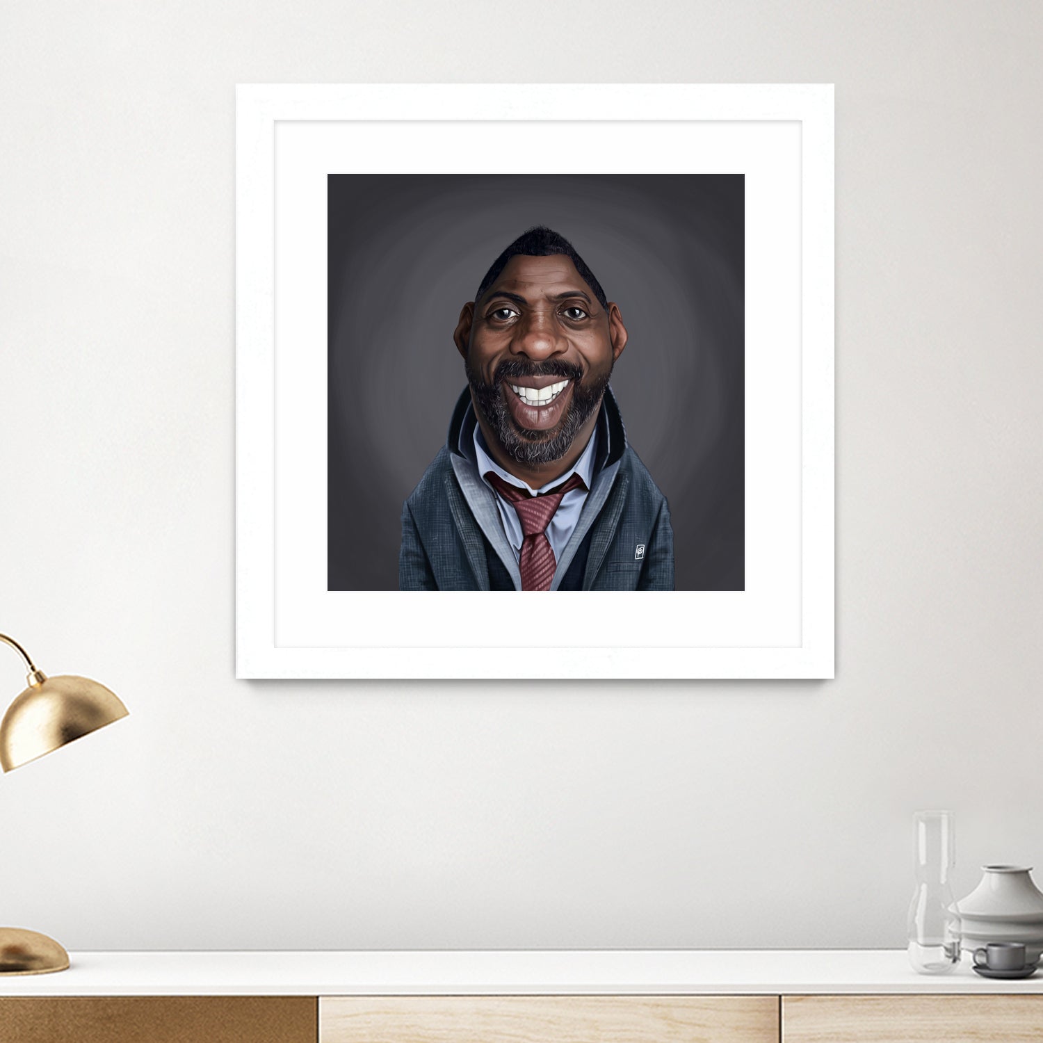 Idris Elba by Rob Snow on GIANT ART - black digital painting