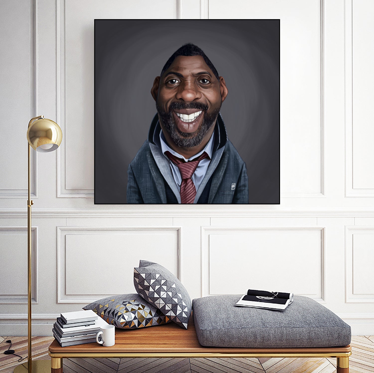 Idris Elba by Rob Snow on GIANT ART - black digital painting