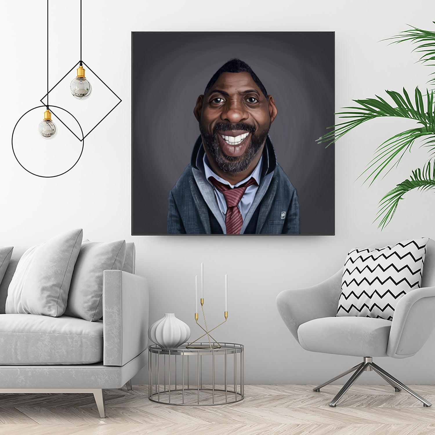 Idris Elba by Rob Snow on GIANT ART - black digital painting