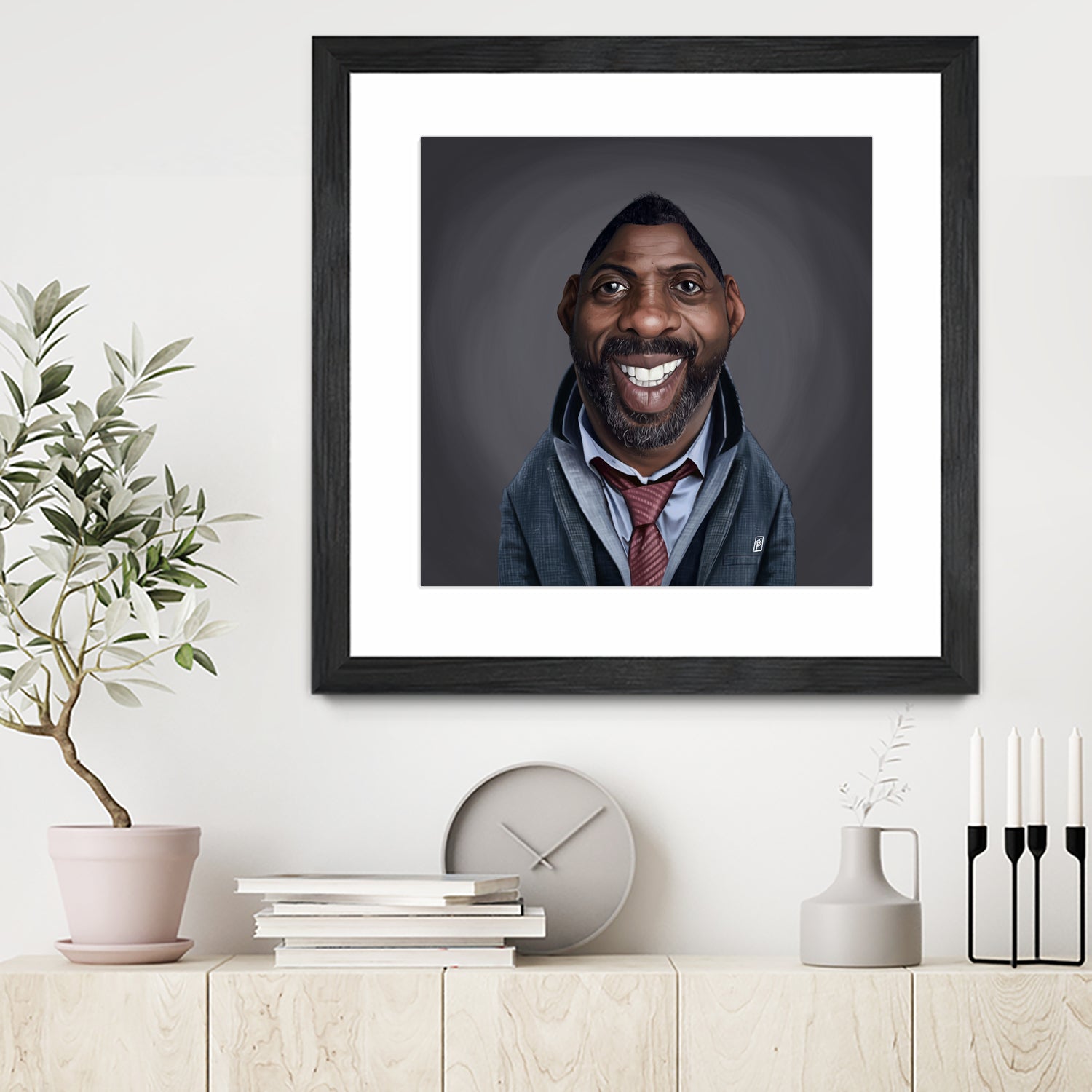 Idris Elba by Rob Snow on GIANT ART - black digital painting