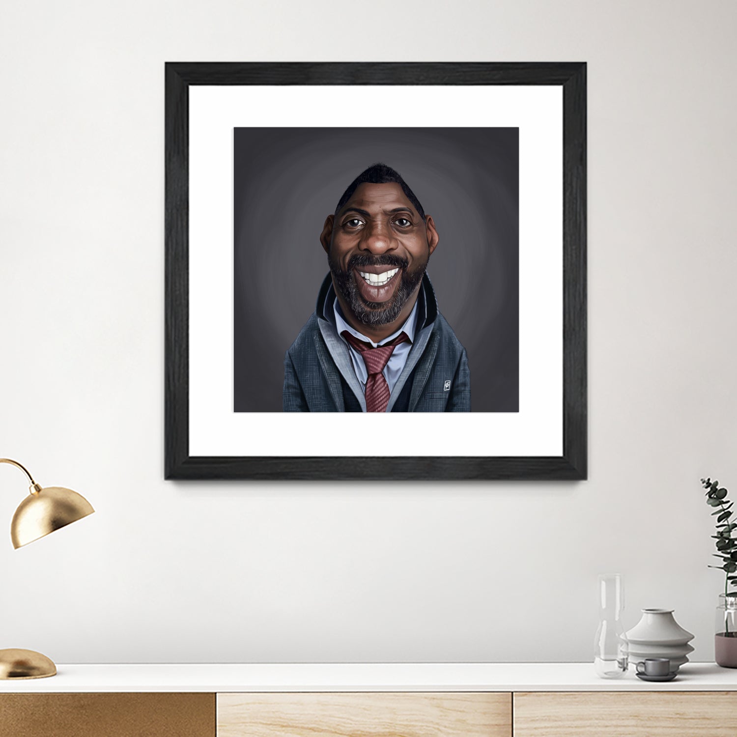 Idris Elba by Rob Snow on GIANT ART - black digital painting