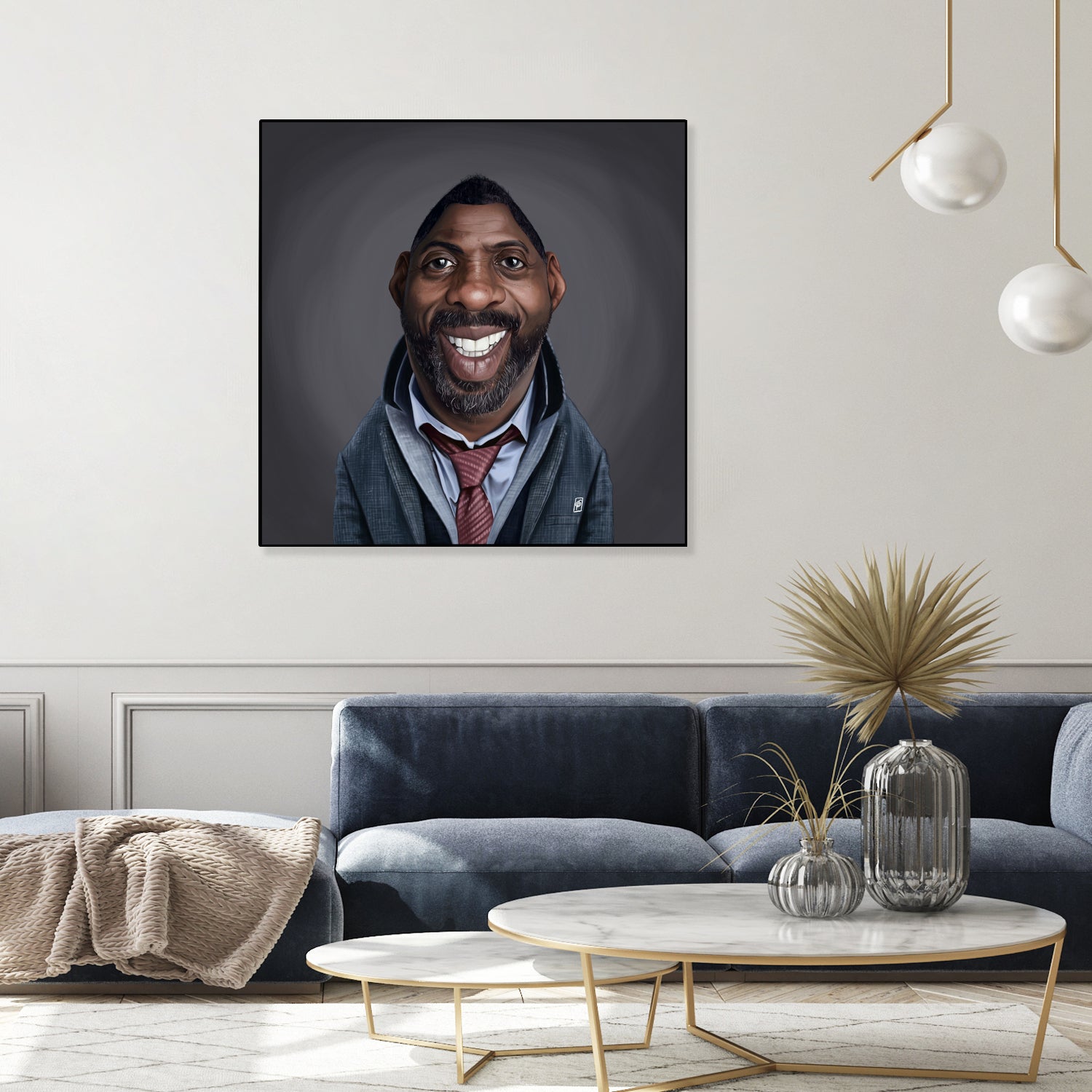 Idris Elba by Rob Snow on GIANT ART - black digital painting