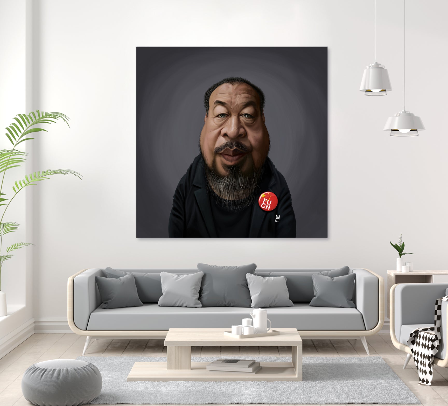 Ai WeiWei by Rob Snow on GIANT ART - black digital painting