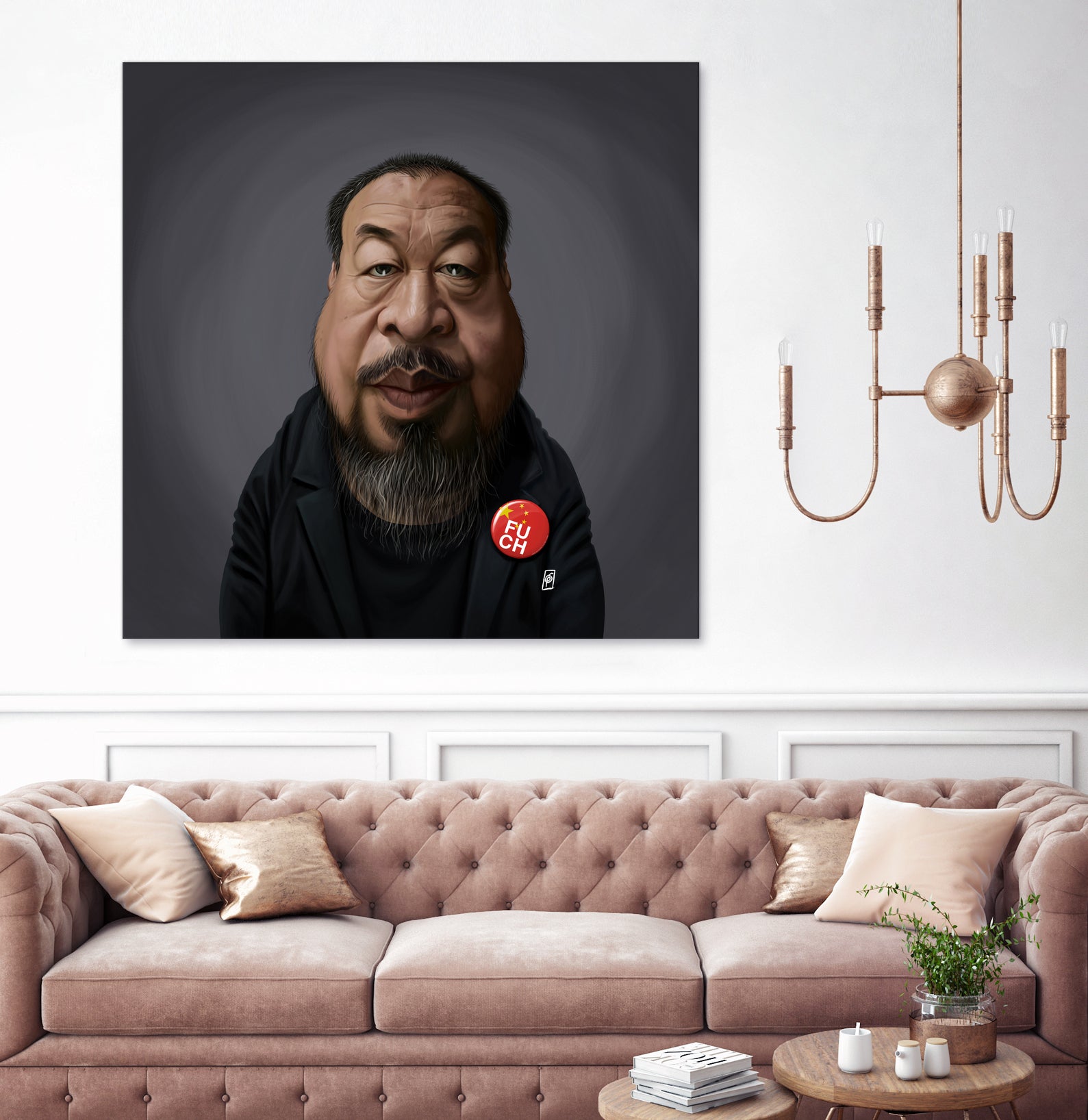 Ai WeiWei by Rob Snow on GIANT ART - black digital painting