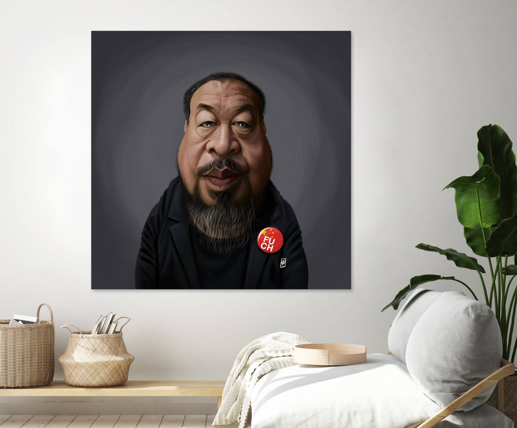 Ai WeiWei by Rob Snow on GIANT ART - black digital painting