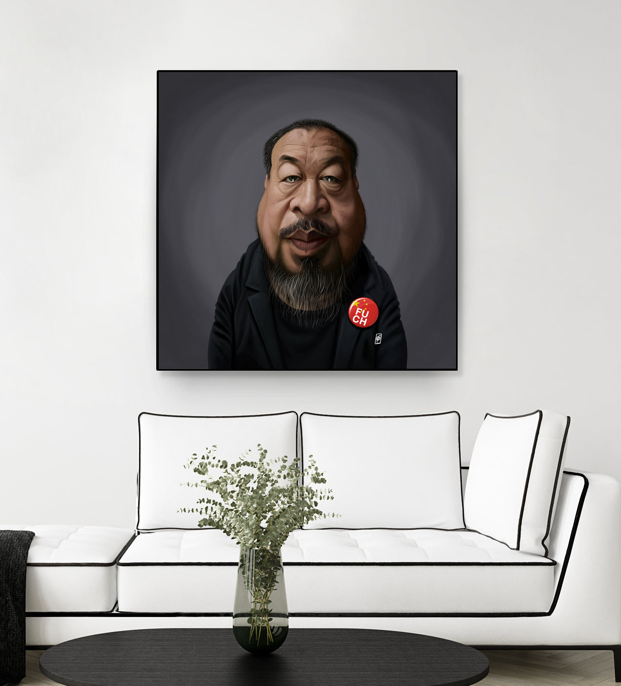 Ai WeiWei by Rob Snow on GIANT ART - black digital painting