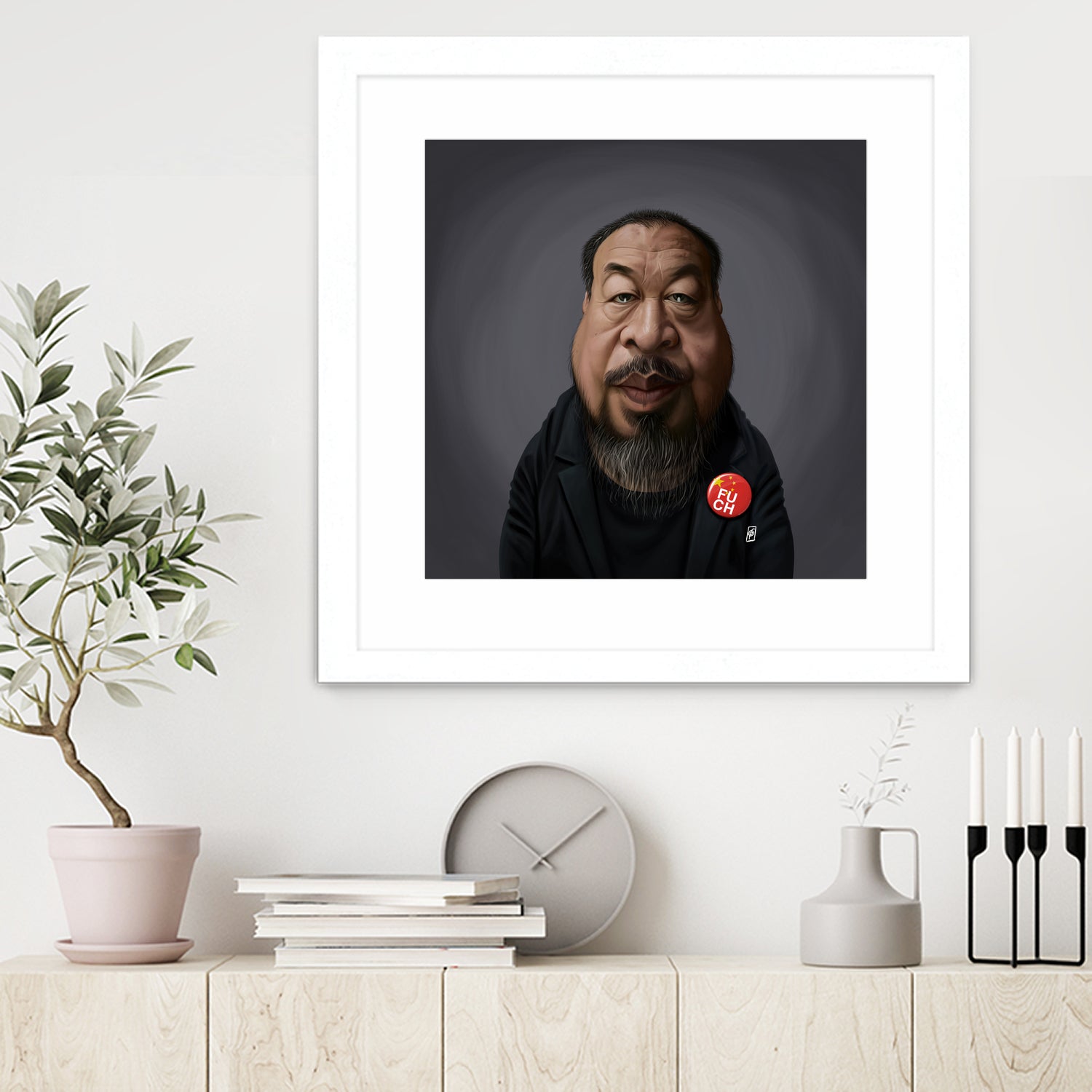 Ai WeiWei by Rob Snow on GIANT ART - black digital painting